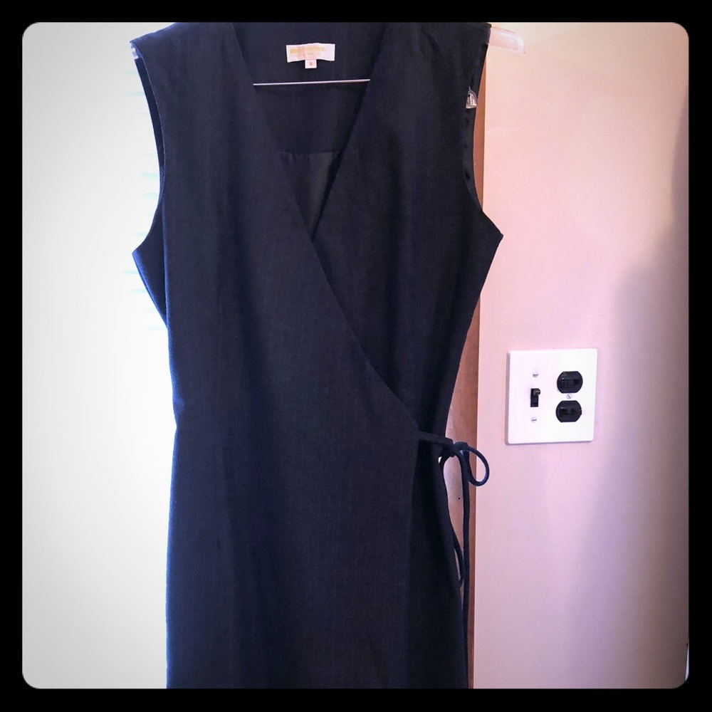 Brooks Brothers sz8 gray pinstriped dress